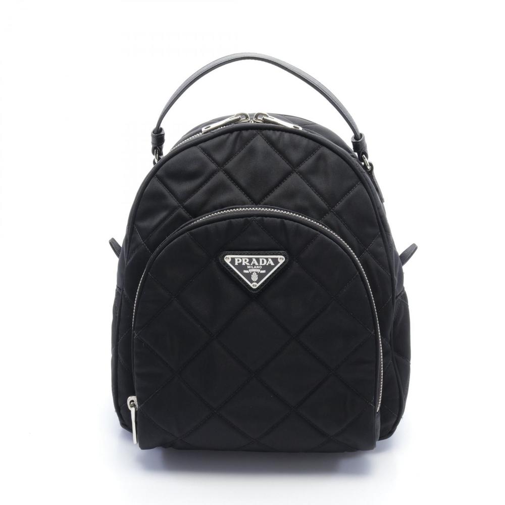 Prada Quilted Backpack Impuntu Black Tessuto Ruck… - image 2